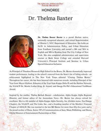 Dr. Thelma Baxter